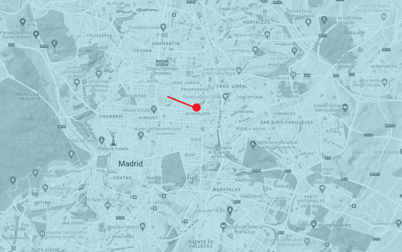 Mapa de Localización de la residencia Trilema: pulsa